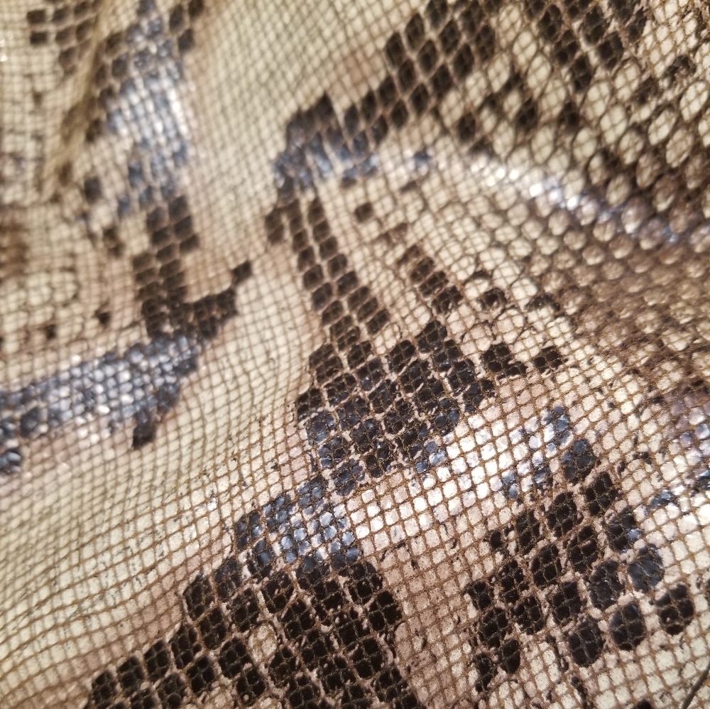 B Makowsky Python Printed Lthr Satchel - image 8